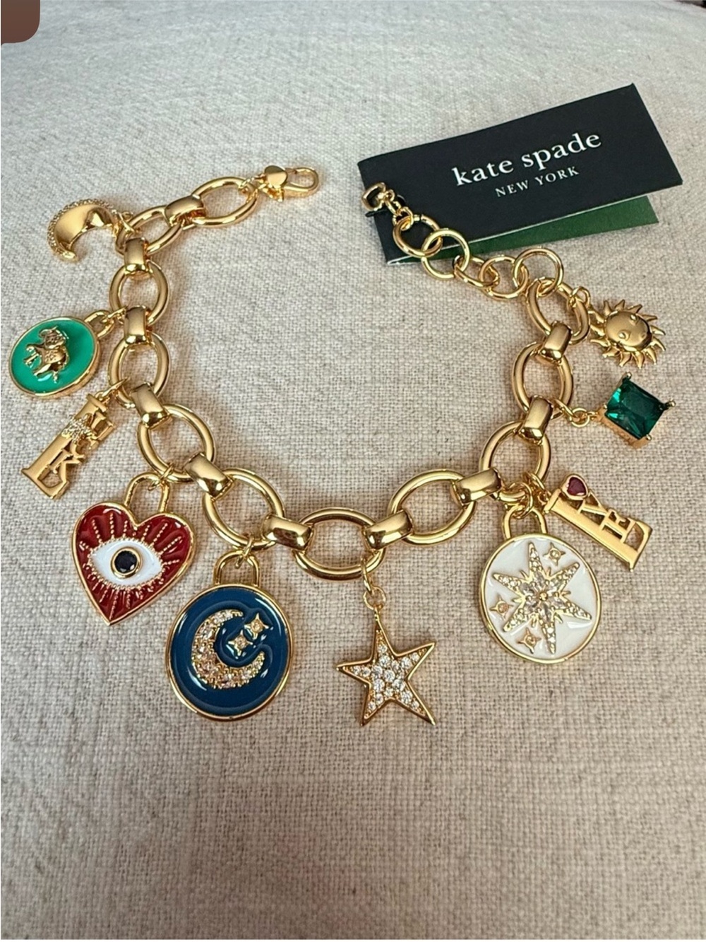 Kate Spade Like Magic evil eye charm bracelet New $139 - Picture 2 of 4